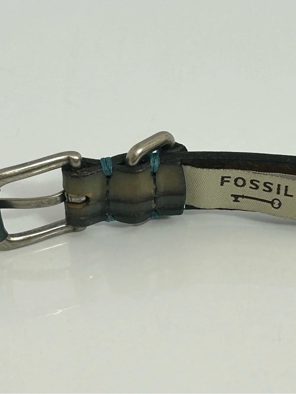 Fossil Leather Belt in Green - women’s Belt size L